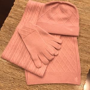 Ralph Lauren scarf hat and gloves set